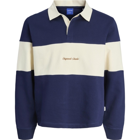 Jack & Jones Sweatshirt - Polo - JorNorrbro - Ocean Grot - Jack & Jones - 16 jaar (176) - Sweatshirt