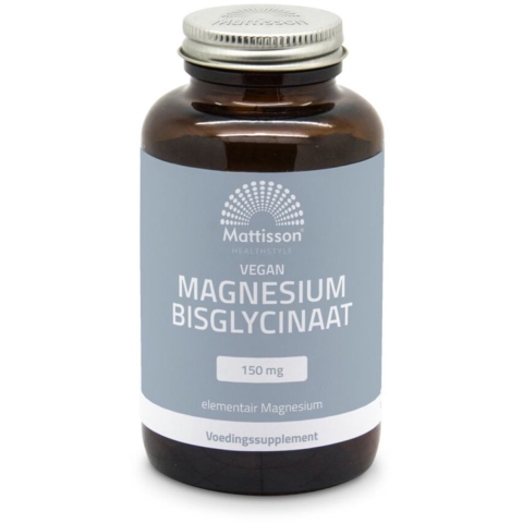 Gratis Verzending: 2x Mattisson Magnesium Bisglycinaat 150mg Vegan 120 vegacapsules