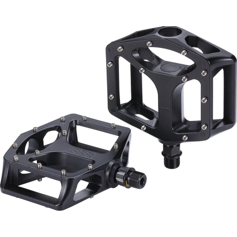 BBB Cycling MountainHigh Set Fietspedalen MTB - Platformpedalen - Antislip Mountainbike Pedalen - Mat Zwart - Trappers Fiets - Flat Pedals - BPD-32