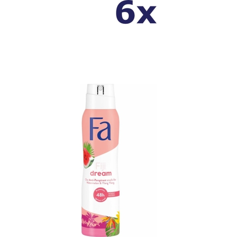 6x Fa Deodorant Spray Fiji Dream 150 ml