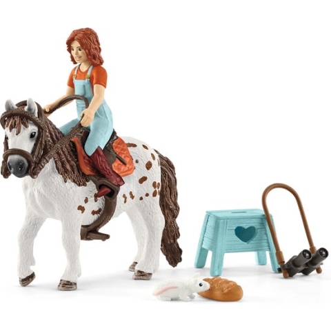 schleich HORSE CLUB - Mia & Spotty - Speelfigurenset - Kinderspeelgoed voor Jongens en Meisjes - 9 Onderdelen