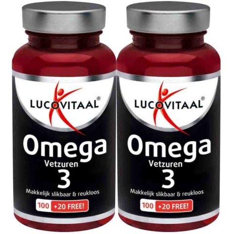 Gratis Verzending: 2x Lucovitaal Omega 3 Vetzuren 120 capsules