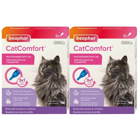 2x Beaphar CatComfort Spot On 3 pipetten