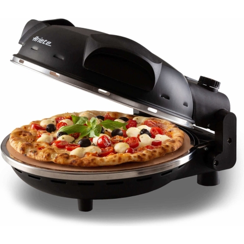 Ariete 0909/10 - PIZZA IN 4'MINUTES - pizzaoven - 1200W - timer - diameter 32 cm - max. 400 graden - zwart