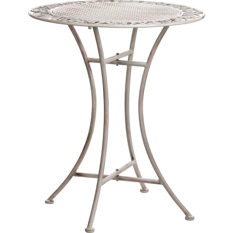 Mica Decorations Provence Bistrotafel voor Buiten - H70 xØ60 cm - Wit