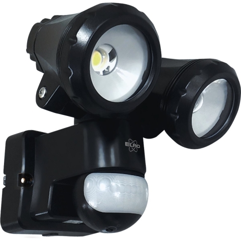 ELRO LF80 2-Kops LED Buitenlamp met Bewegingsmelder -  2x10W– 1400lm – IP54 Waterdicht - Zwart