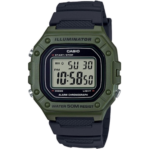 Casio CASIO Collection W-218H-3AVEF - Polshorloge - Quartz -Ø 43 mm - Zwart kunststof
