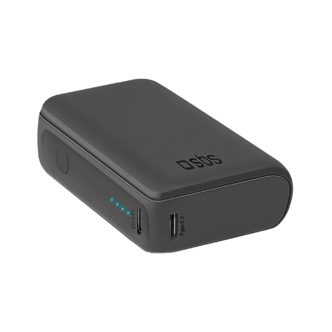Sbs Mobile 1xusb-a & 2xusb-c 10000mah 10w Compact Powerbank Zwart