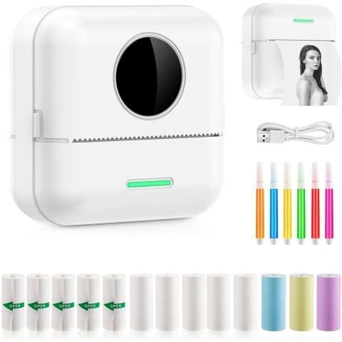 Ilona Mini printer voor mobiel - Pocket printer - Premium Mini Fotoprinter - Draagbare Smartphone Printer - Mobiele fotoprinter - Sticker printer - In