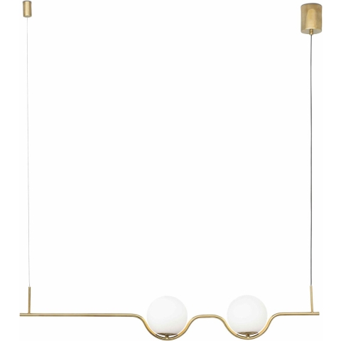 Faro Le Vita - Hanglamp - 103 X 8 X 18 Cm - 13W LED Incl. - Glanzend Goud