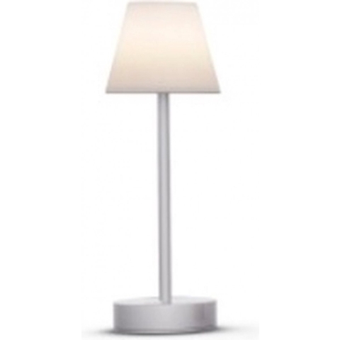 New Garden Lola Slim 30 - Oplaadbare Tafellamp Met Touch Dimmer - Ø 11 X 32 Cm - 1,9W Dimbare LED Incl. - IP44 - Grijs - Witte Lichtkleur