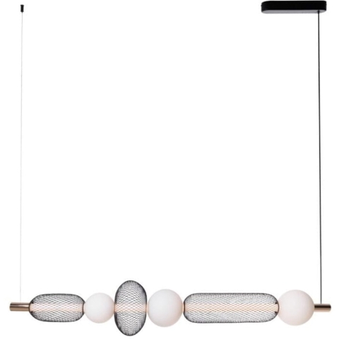 Maxlight Bora - Hanglamp - 130 X 133 Cm - 29W LED Incl. - Zwart En Goud