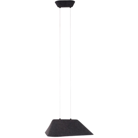 Maxlight Carbon - Hanglamp - 55 X 50 X 220 Cm - 8W LED Incl. - Zwart En Grijs