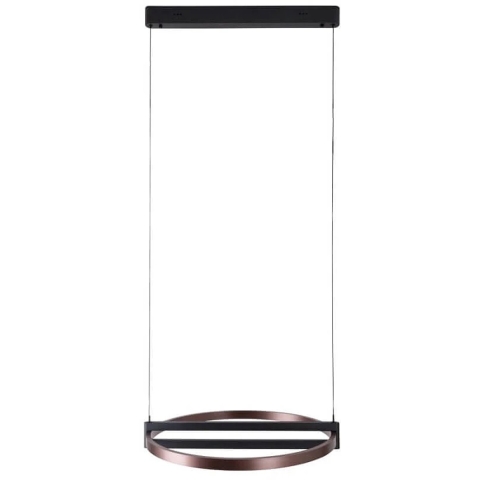 Maxlight Singapur - Hanglamp - Ø 63 X 145 Cm - 48W LED Incl. - Zwart En Koffie