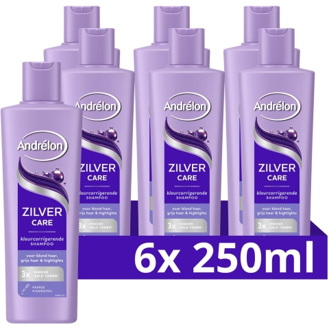 6x Andrelon Shampoo Zilver Care 250 ml