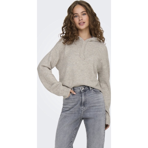 Jacqueline de Yong Trui Jdyrue Life L/s Short Hood Pul Knt 15314870 Chateau Gray Dames Maat - M
