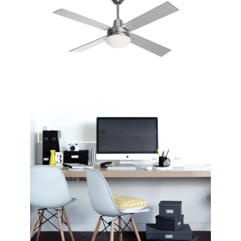 Lucci AIR Quest Plafondventilator 65 W (Ø x h) 122 cm x 40 cm Zilver