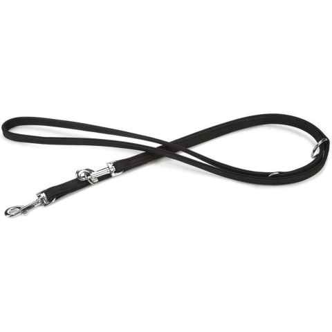 Beeztees Buffalo - Hondenriem - Leer - Zwart - 200 cm x 14 mm