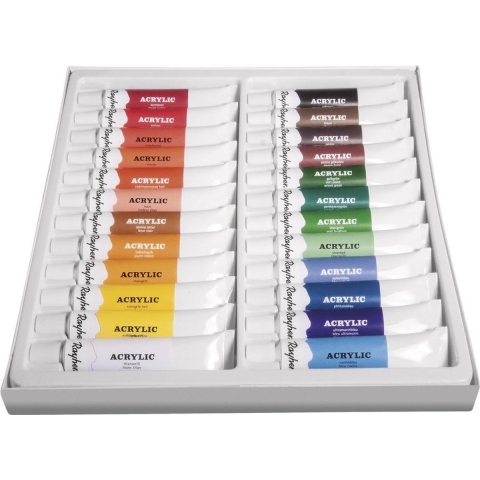 Acrylverf schilder set tubes 24 kleuren 12 ml -