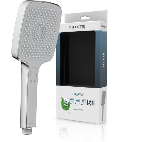 Schutte HAWAII Handdouche | Chroom/lichtgrijs | Hoekig - 60220