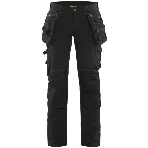 Blåkläder Dames 4-weg stretch werkbroek 71981644 | Zwart | Maat 38 - 7330509729281