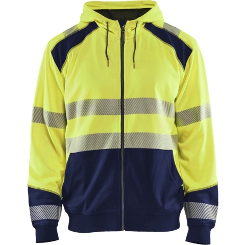 Blåkläder Hooded Sweatshirt High-Vis 35462528 | High-Vis Geel/Marineblauw | Maat M - 7330509609941