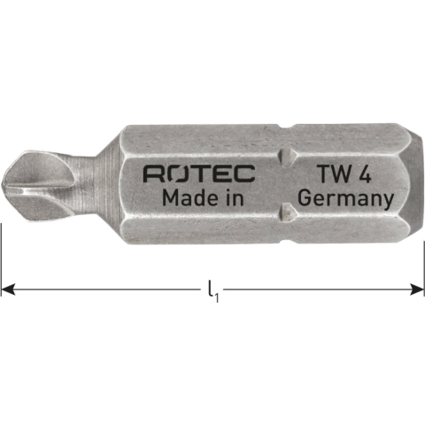 Rotec PRO Insertbit TW1 L= 25mm C 6,3 BASIC - 10 stuks - 8150001