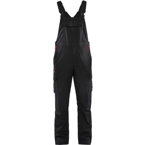 Blåkläder Industrie bretelbroek 26441832 | Zwart/Rood | Maat 50 - 7330509762073