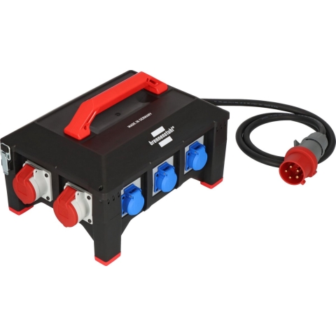 Brennenstuhl Professional rubberen bouwstroomverdeler | BSV 5-32A FI type B | 2m | H07RN-F 5G6,0 | CEE32A+2x16A,6x230V - 9150320068