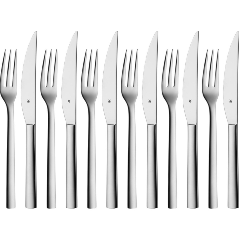 WMF Steakbestekset Nuova - 12-delig / 6 personen