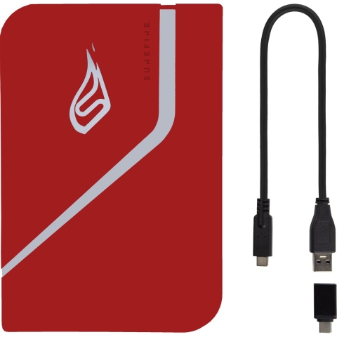 SureFire PyroDrive Gaming 2 TB Externe SSD harde schijf USB-C 3.2 Gen 1 Rood 53696