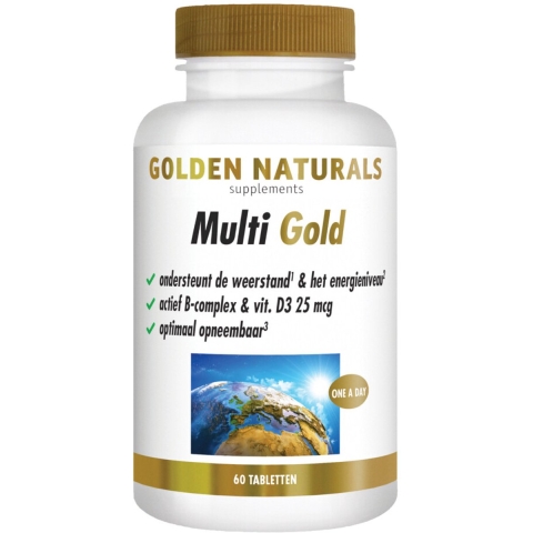 Gratis Verzending: 2x Golden Naturals Multi Gold 60 tabletten