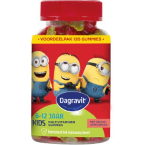 Gratis Verzending: 4x Dagravit Kids-Xtra Vitaminions Multivitaminen 6-12 jaar 120 gummies