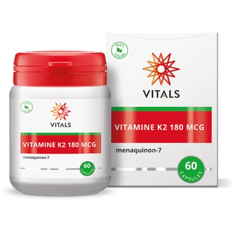 Gratis Verzending: 2x Vitals Vitamine K2 180mcg 60 capsules