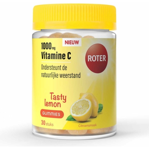 Gratis Verzending: 4x Roter Vitamine C Gummies Tasty Lemon 30 stuks