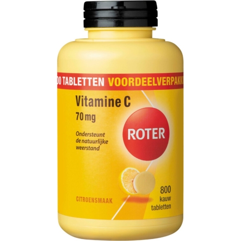 Gratis Verzending: 2x Roter Vitamine C 70 mg Citroen 800 kauwtabletten