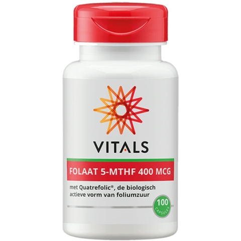 Gratis Verzending: 2x Vitals Folaat 5-mthf 400mg 100 capsules
