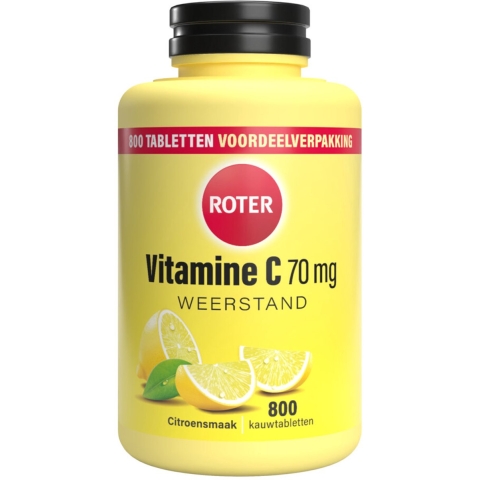 Gratis Verzending: 4x Roter Vitamine C 70 mg Citroen 800 kauwtabletten
