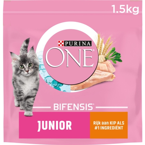 4x Purina ONE Junior Kip - Volkoren Granen 1,5 kg