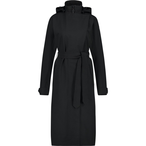 AGU Trench Coat Long Regenjas Urban Outdoor Dames - Zwart - M - Waterdicht