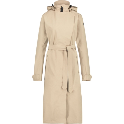 AGU Trench Coat Long Regenjas Urban Outdoor Dames - Cement - S - Waterdicht