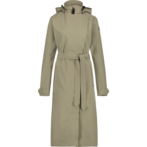 AGU Trench Coat Long Regenjas Urban Outdoor Dames - Groen - XS - Waterdicht