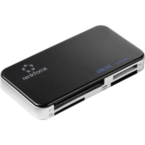 Renkforce RF-PCR-350 Externe geheugenkaartlezer USB-A 3.0 Zwart