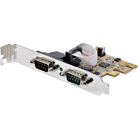 StarTech.com 2-Port PCI Express 2 poorten Seriële interfacekaart RS232 PCIe x1