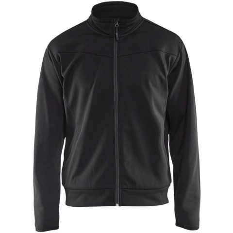 Blåkläder Service Sweatshirt met rits 33622526 | Zwart/Donkergrijs | Maat XS - 7330509556016