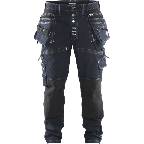 Blåkläder Baggy Denim Stretch X1900 19991141 | Marineblauw/Zwart | Maat C158 - 7330509459294