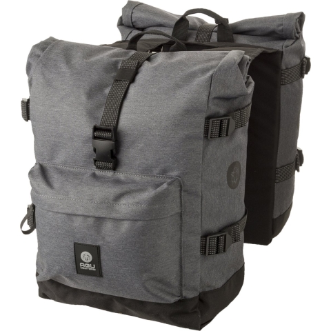 AGU H2O Roll-Top II Dubbele Fietstas Urban - Grijs - Waterdicht