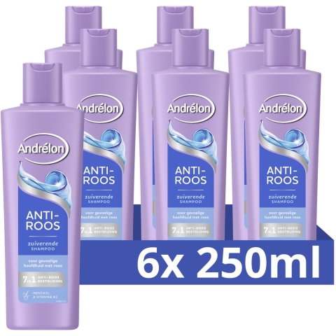 6x Andrelon Shampoo Anti Roos 250 ml