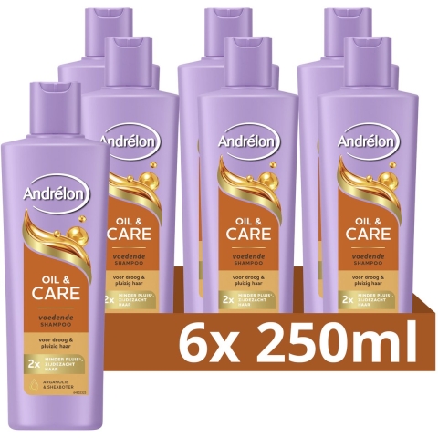 6x Andrelon Shampoo Oil&Care 250 ml