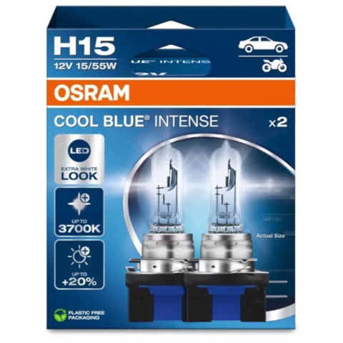 Osram Automotive 4062172387811 Halogeenlamp Cool Blue Intense H15 15/55 W 12 V